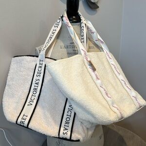 Victoria secret and Pink classic Sherpa tote bags, both bags are sold together